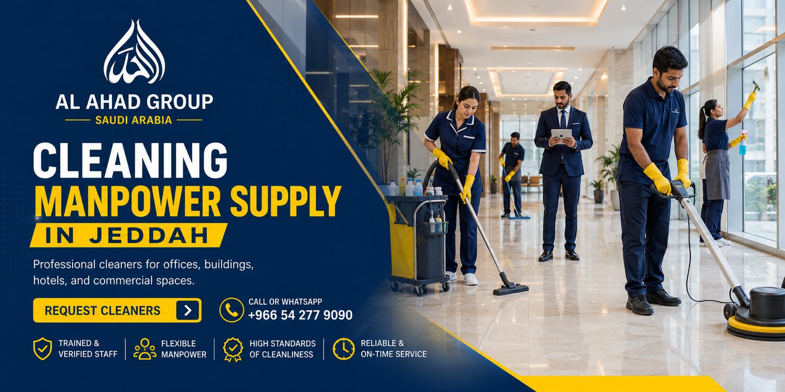 Cleaning Manpower Supply in Jeddah for Offices and Sites hero banner