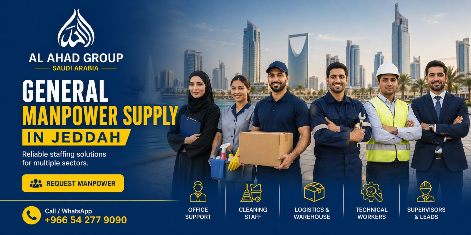 Jeddah Manpower Supply for Companies, Projects and Facility Support hero banner