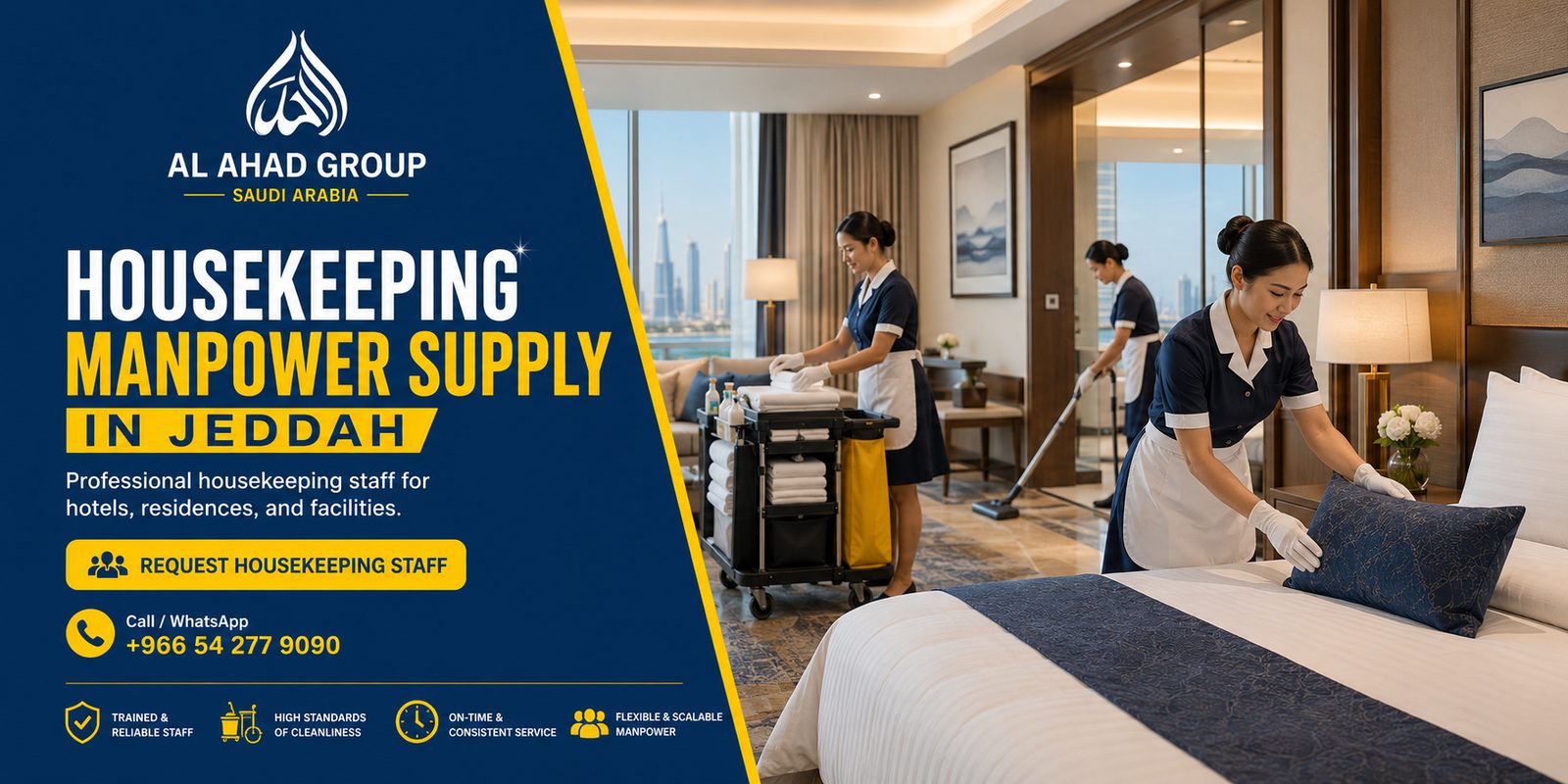 Housekeeping Manpower in Jeddah for Hotels and Commercial Sites hero banner