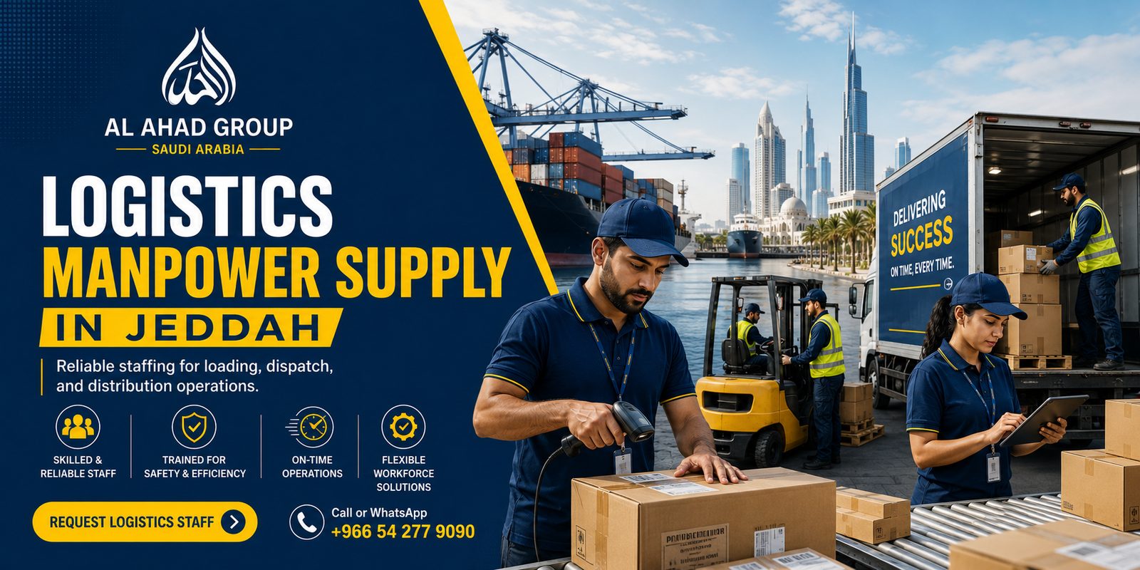 Warehouse and Logistics Manpower in Jeddah: How to Handle Volume… hero banner